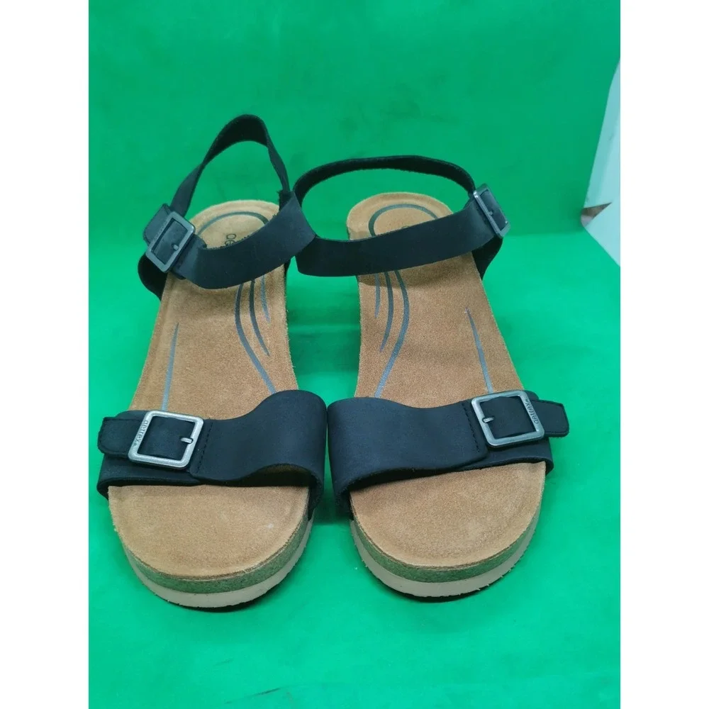 Aetrex Women's Lexa Orthopedic Ankle Strap Arch Support Wedge Sandals Size 10